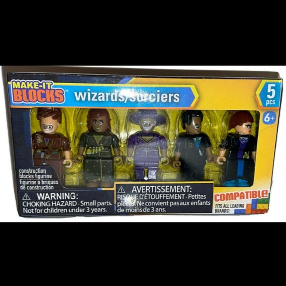 Make It Blocks Wizards Sorcerers 5 Pieces Compatible w/ Leading Toy Brick Brands - Picture 3 of 9